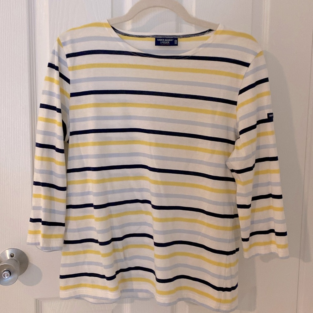 Saint James Breton stripe shirt. Size 44 (US 12)